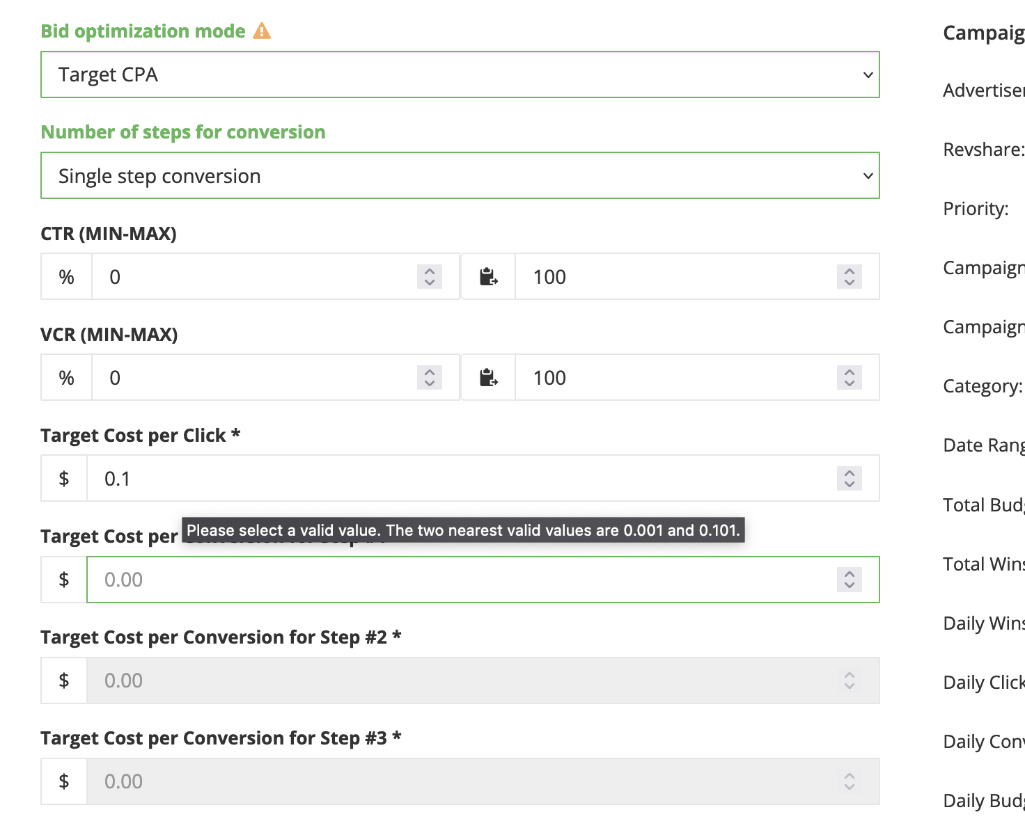 Aggregate campaign results