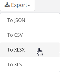 Export options